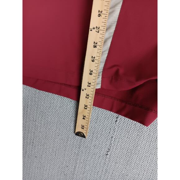 Nike Golf Fit Dry Quarter Zip Polo Men's XL Red/White Lightweight Performance - Picture 11 of 12